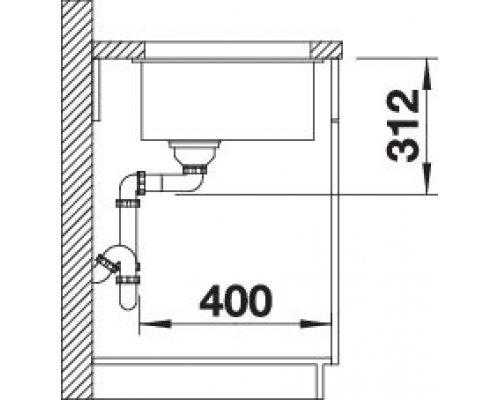 Кухонна мийка Blanco SUBLINE 700-U (527173) ніжний білий