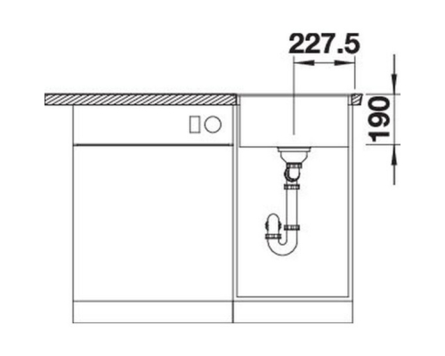 Кухонна мийка Blanco DALAGO 45-F (527243) вулканічний сірий