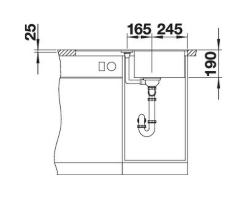 Кухонна мийка Blanco METRA 45 S-F (527290) вулканічний сірий