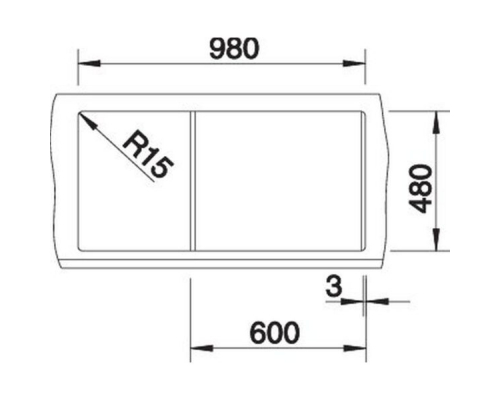 Кухонна мийка Blanco METRA 6S (527299) вулканічний сірий