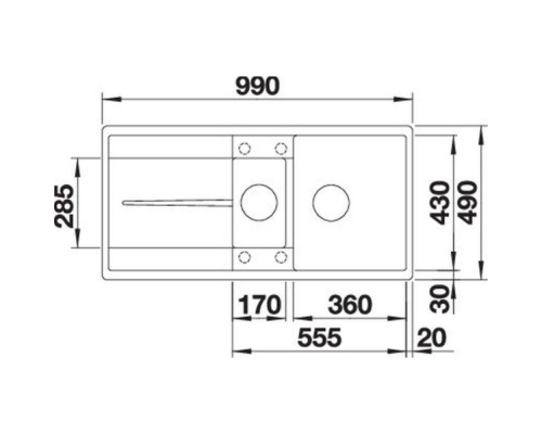 Кухонна мийка Blanco METRA 6S-F (527301) вулканічний сірий