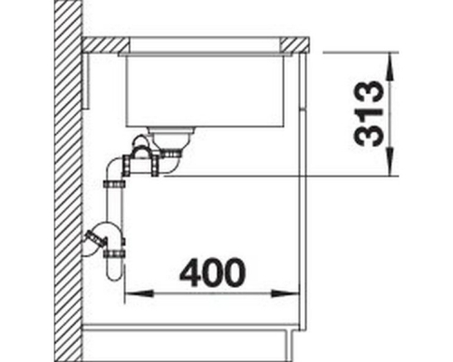 Кухонна мийка Blanco SUBLINE 340/160-U L (527345) вулканічний сірий