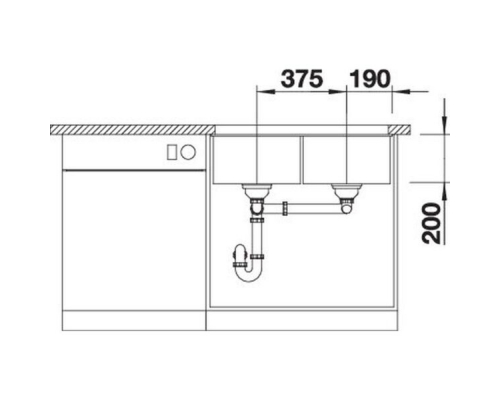 Кухонна мийка Blanco SUBLINE 350/350-U (527347) вулканічний сірий