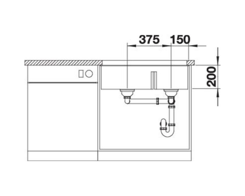 Кухонна мийка Blanco SUBLINE 430/270-U (527350) вулканічний сірий