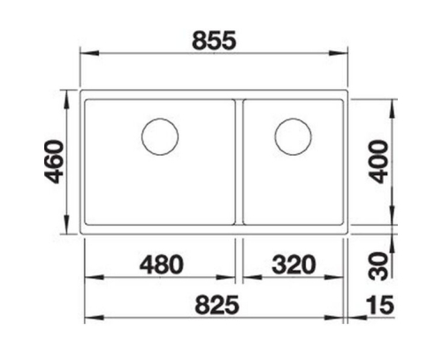 Кухонна мийка Blanco SUBLINE 480/320-U (527351) вулканічний сірий