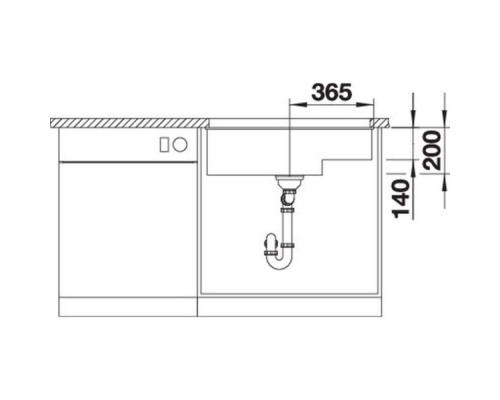 Кухонна мийка Blanco SUBLINE 700-U Level (527355) вулканічний сірий