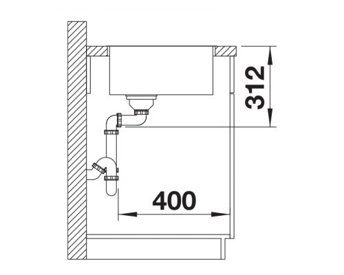 Кухонна мийка Blanco SUBLINE 500-IF SteelFrame (525998) чорний / нержавіюча сталь