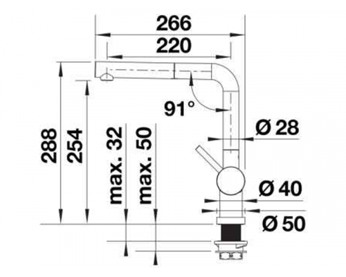 Кухонний змішувач Blanco LINUS-S-F 527523 чорний матовий