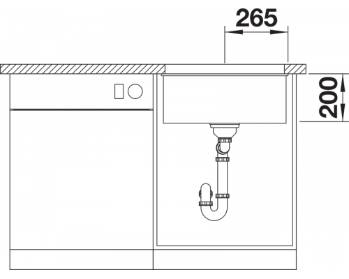 Кухонна мийка Blanco ETAGON 500-U 527754 чорний