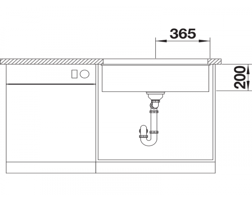 Кухонна мийка Blanco ETAGON 700-U 527765 антрацит