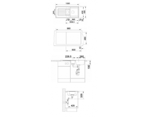 Кухонна мийка Blanco ZIA 6S (514748) антрацит