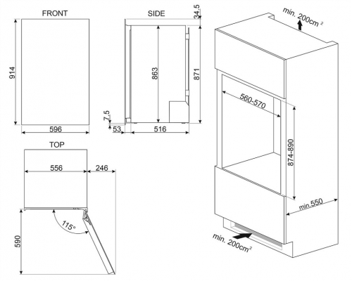 Smeg CVI040BE