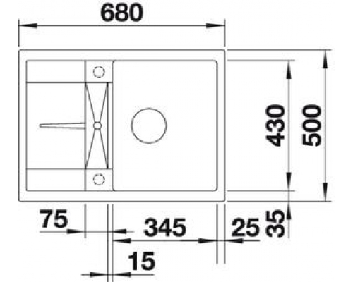 Кухонна мийка Blanco METRA 45S Compact (519573) темна скеля