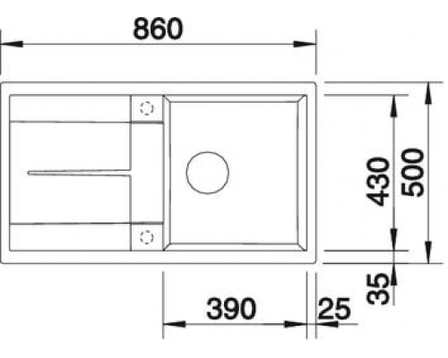 Кухонна мийка Blanco METRA 5S (518871) темна скеля