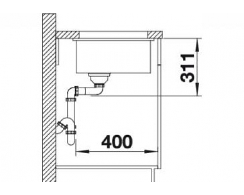 Кухонна мийка Blanco SUBLINE 375-U (516035) глянцевий білий