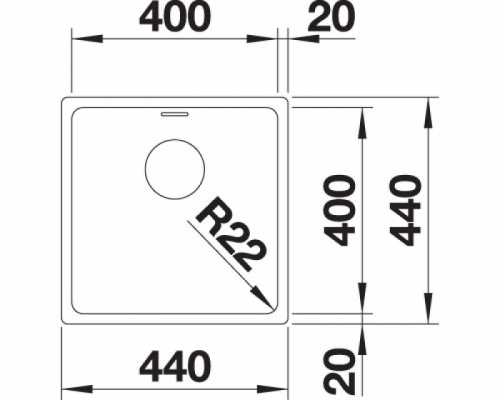 Кухонна мийка Blanco ANDANO 400-U (522959)