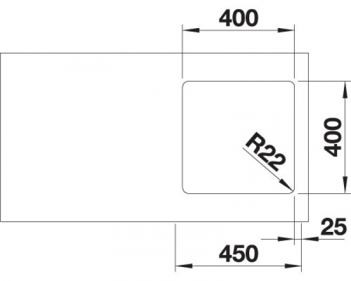 Кухонна мийка Blanco ANDANO 400-U (522959)