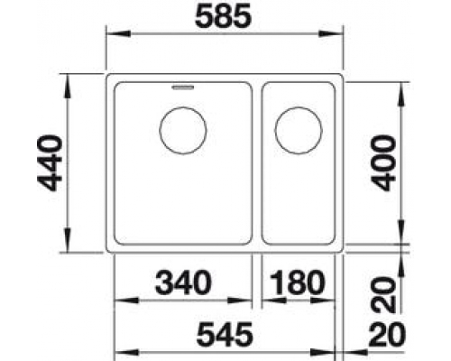 Кухонна мийка Blanco ANDANO 340/180-U (522979)