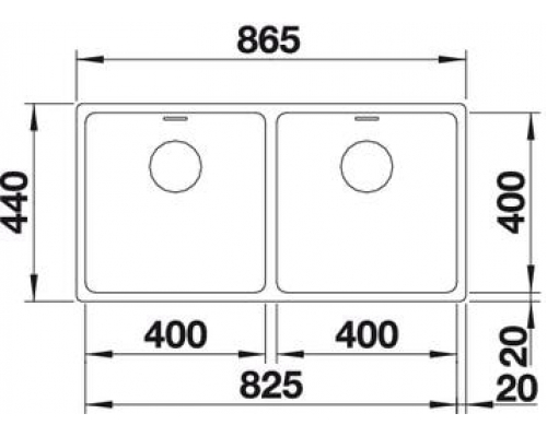 Кухонна мийка Blanco ANDANO 400/400-U (522987)