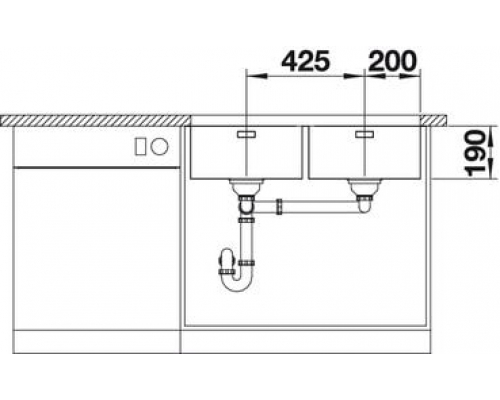 Кухонна мийка Blanco ANDANO 400/400-U (522987)