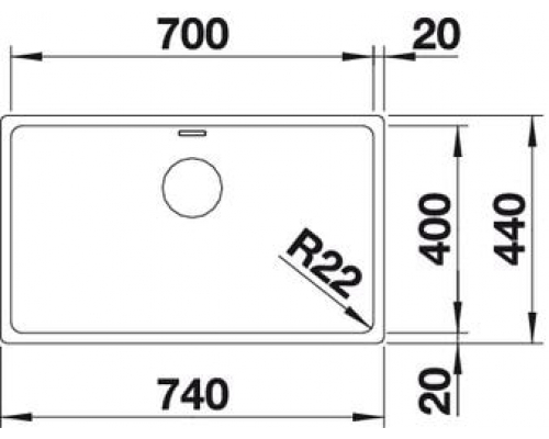 Кухонна мийка Blanco ANDANO 700-U (522971)