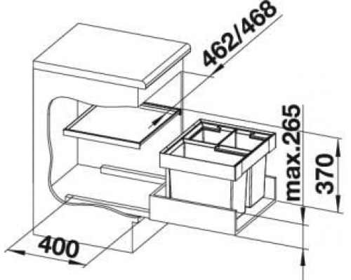 Система сортування відходів Blanco FLEXON II 50/3 (521470)