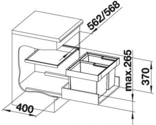 Система сортування відходів Blanco FLEXON II 60/2 (521471)