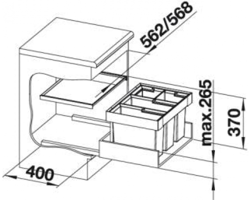 Система сортування відходів Blanco FLEXON II 60/4 (521474)