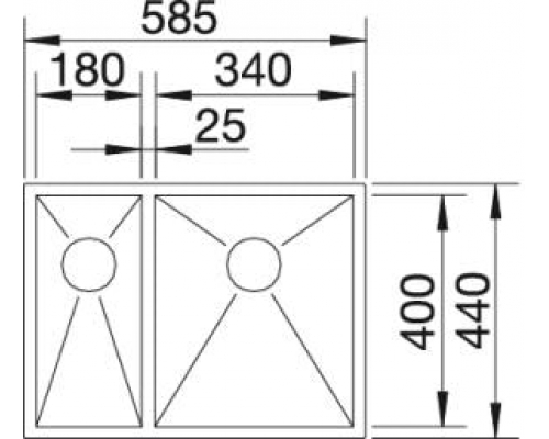 Кухонна мийка Blanco ZEROX 340/180-U L (521613)