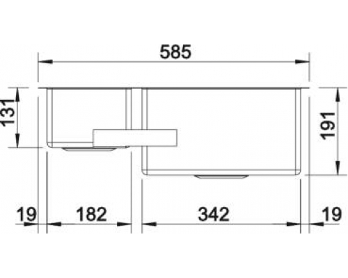 Кухонна мийка Blanco CLARON 340/180-U L (521609)