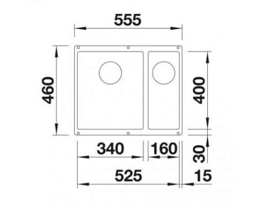 Кухонна мийка Blanco SUBLINE 340/160-U L (523548) антрацит