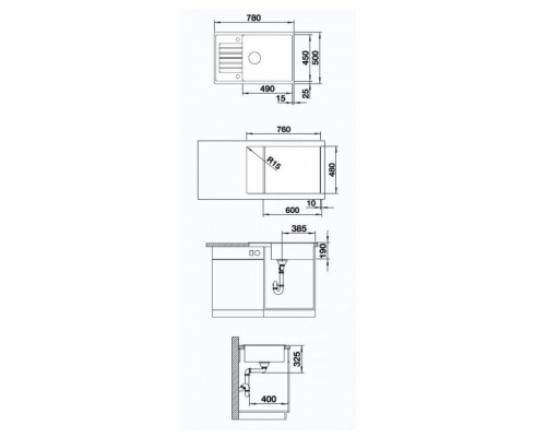 Кухонна мийка Blanco ZIA XL 6S COMPACT (523273) антрацит