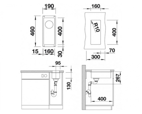 Кухонна мийка Blanco SUBLINE 160-U (523400) білий