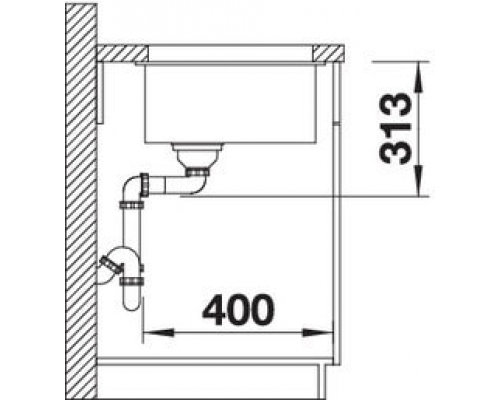 Кухонна мийка Blanco SUBLINE 400-U (523426) білий