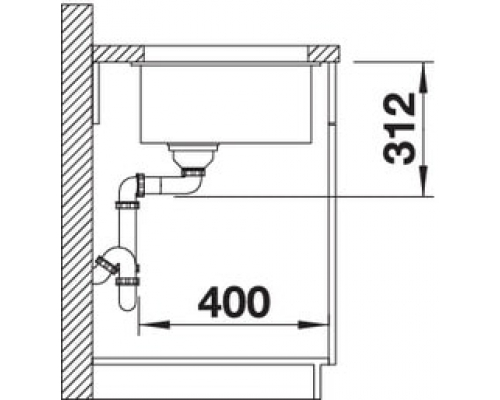 Кухонна мийка Blanco SUBLINE 700-U (523443) темна скеля