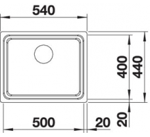 Кухонна мийка Blanco ETAGON 500-IF (521840)