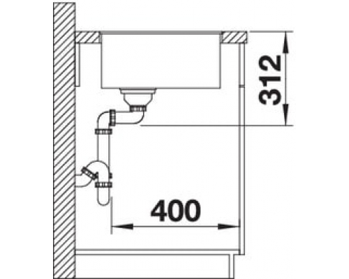 Кухонна мийка Blanco SUBLINE 500-F (523532) антрацит