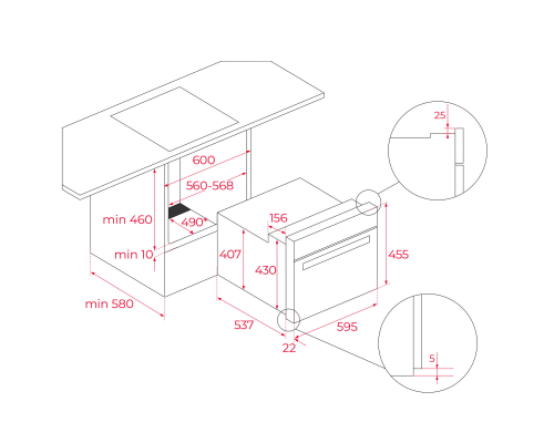 Парова мультифункціональна духова шафа Teka HLC 847 SC  40589020