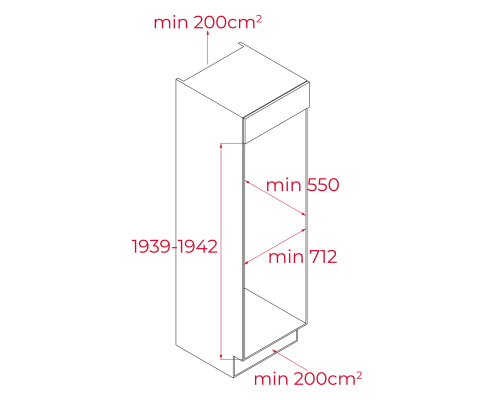 Вбудований холодильник Combi повний NoFrost Teka RBF 78780 FI WH  113560021