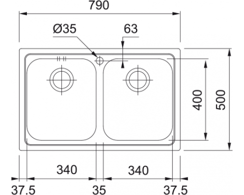 Кухонна  мийка Franke Logica line LLX 620-79 (101.0381.838)