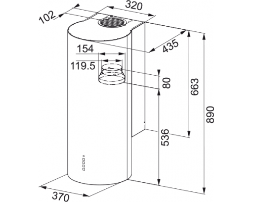 Витяжка кухонна Franke Turn FTU 3805 XS LED0 (335.0518.748)