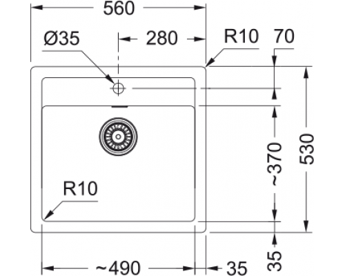 Мийка Franke Sirius SID 610-50, Тектонайт