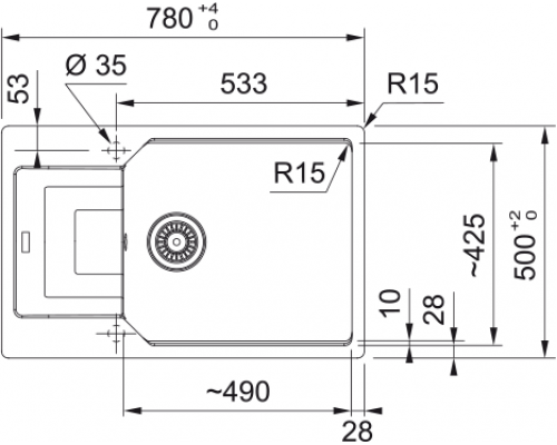 Мийка Franke Urban UBG 611-78 XL, Фраграніт