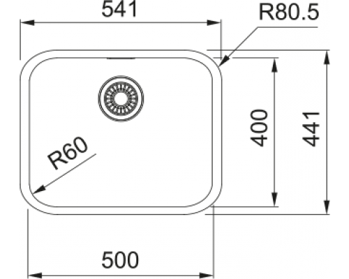 Мийка Franke Smart SRX 110-50, монтаж під стільницю