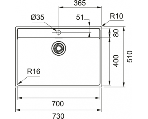 Мийка Franke Maris MRX 210-70 TL, монтаж врівень