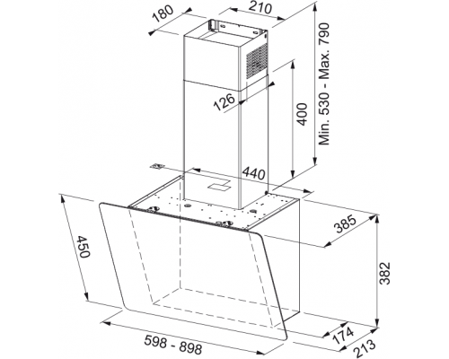Витяжка кухонна Franke Smart Vertical 2.0 FPJ 615 V BK/DG (330.0573.294)