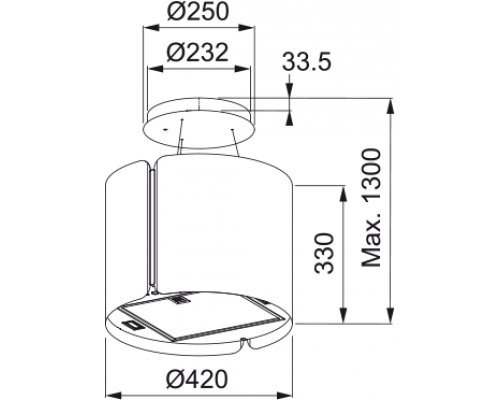 Витяжка Franke Smart FSMS F42 BK MATT, острівна