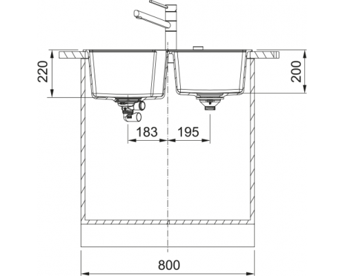 Мийка Franke Urban UBG 620-78, Фраграніт