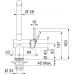 Змішувач Franke Active L, поворотний невитяжний