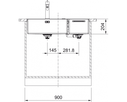 Мийка Franke Box Center BWX 220 нержавіюча сталь